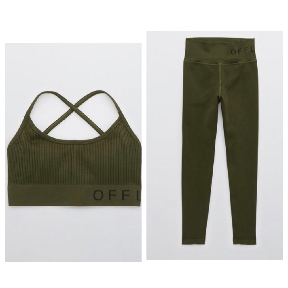 NWT Aerie Offline Seamless Leggings & Bra Set